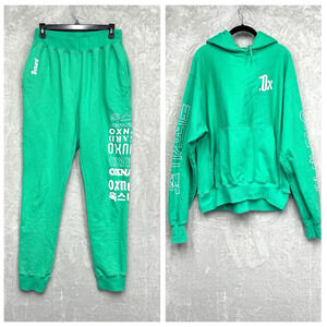 Anderson Paak Oxnard Green Pullover Hoodie and Sweatpants Set Size Large Medium
